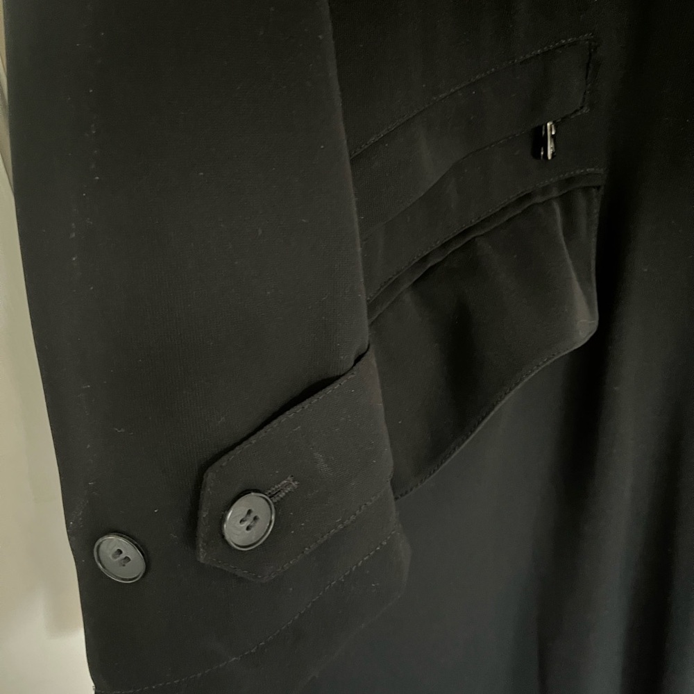Classic Floor-Length Black Overcoat - XL - Picture 5 of 5
